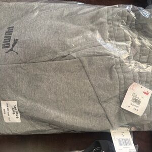 Puma Heather Gray Jogger Sweatpants with Logo